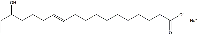 (11E)-16-Hydroxy-11-octadecenoic acid sodium salt Struktur