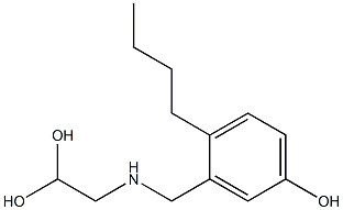 3-[(2,2-Dihydroxyethyl)aminomethyl]-4-butylphenol Struktur