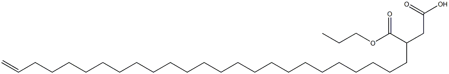 3-(24-Pentacosenyl)succinic acid 1-hydrogen 4-propyl ester Struktur