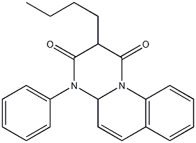 4-Phenyl-2-butyl-4,4a-dihydro-1H-pyrimido[1,2-a]quinoline-1,3(2H)-dione Struktur