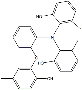 N,N-Bis(2-hydroxy-6-methylphenyl)-2-(2-hydroxy-5-methylphenoxy)benzenamine Struktur