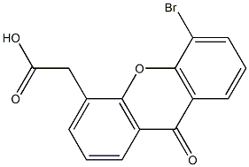 5-Bromo-9-oxo-9H-xanthene-4-acetic acid Struktur