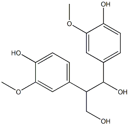 1,2-Bis(3-methoxy-4-hydroxyphenyl)-1,3-propanediol Struktur