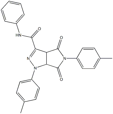 1,3a,4,5,6,6a-Hexahydro-4,6-dioxo-N-phenyl-5-(4-methylphenyl)-1-(4-methylphenyl)pyrrolo[3,4-c]pyrazole-3-carboxamide Struktur