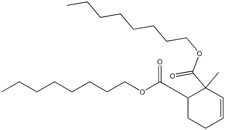 2-Methyl-3-cyclohexene-1,2-dicarboxylic acid dioctyl ester Struktur