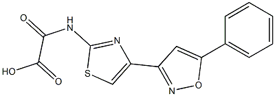 N-[4-[5-Phenyl-3-isoxazolyl]-2-thiazolyl]oxamidic acid Struktur