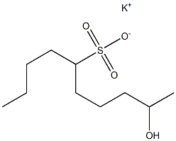 9-Hydroxydecane-5-sulfonic acid potassium salt Struktur