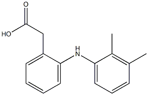 2-(2,3-Dimethylphenylamino)benzeneacetic acid Struktur