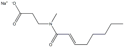 3-[N-Methyl-N-(2-octenoyl)amino]propionic acid sodium salt Struktur