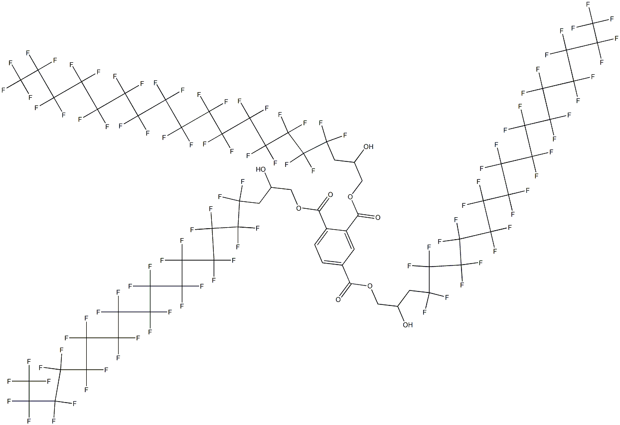 1,2,4-Benzenetricarboxylic acid tris[3-(tritriacontafluorohexadecyl)-2-hydroxypropyl] ester Struktur