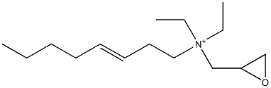 N,N-Diethyl-N-(3-octenyl)-2-oxiranemethanaminium Struktur