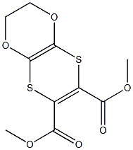 2,5-Dioxa-7,10-dithiabicyclo[4.4.0]deca-1(6),8-diene-8,9-dicarboxylic acid dimethyl ester Struktur