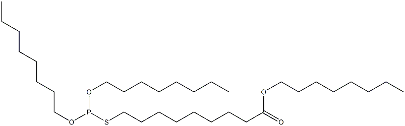 Thiophosphorous acid O,O-dioctyl S-(9-octyloxy-9-oxononyl) ester Struktur