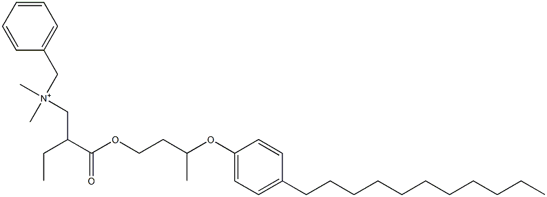 N,N-Dimethyl-N-benzyl-N-[2-[[3-(4-undecylphenyloxy)butyl]oxycarbonyl]butyl]aminium Struktur