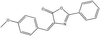 2-Phenyl-4-[(E)-(4-methoxyphenyl)methylene]-2-oxazolin-5-one Struktur