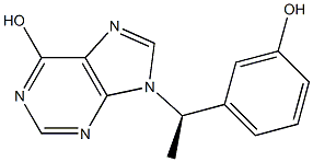 9-[(R)-1-(3-Hydroxyphenyl)ethyl]-9H-purin-6-ol Struktur