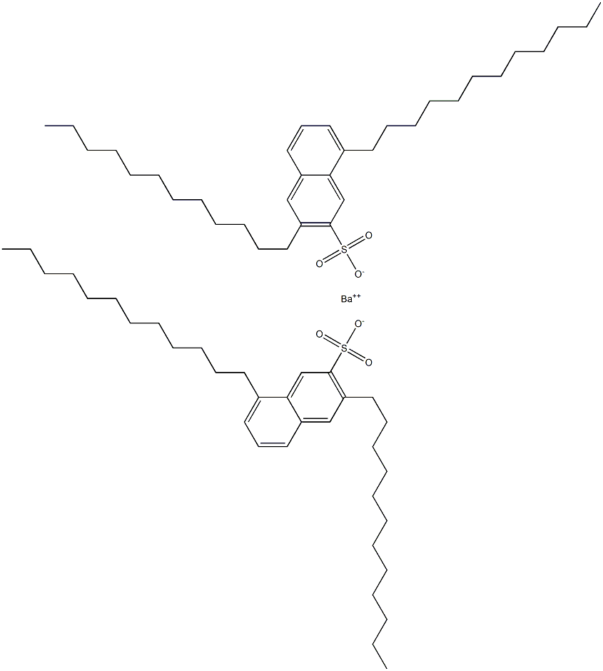 Bis(3,8-didodecyl-2-naphthalenesulfonic acid)barium salt Struktur