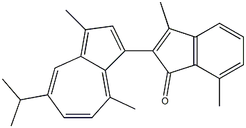 2-(1,4-Dimethyl-7-isopropylazulen-3-yl)-3,7-dimethyl-1H-inden-1-one Struktur