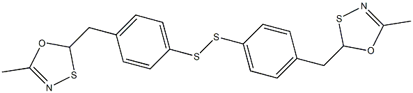 Bis[4-[(5-methyl-1,3,4-oxathiazol-2-yl)methyl]phenyl] persulfide Struktur