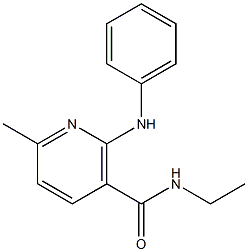 2-Anilino-N-ethyl-6-methylnicotinamide Struktur