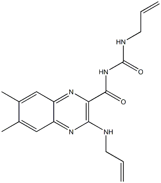 6,7-Dimethyl-3-(allylamino)-N-(N-allylcarbamoyl)quinoxaline-2-carboxamide Struktur