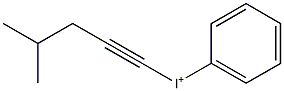 (4-Methyl-1-pentynyl)phenyliodonium Struktur