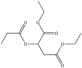 2-Propionyloxysuccinic acid diethyl ester Struktur