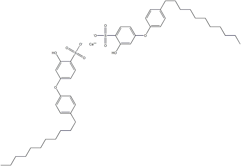 Bis(3-hydroxy-4'-undecyl[oxybisbenzene]-4-sulfonic acid)calcium salt Struktur