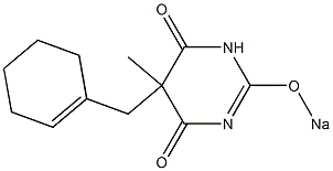 5-(1-Cyclohexenylmethyl)-5-methyl-2-sodiooxy-4,6(1H,5H)-pyrimidinedione Struktur