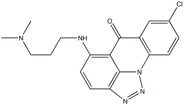 5-[3-Dimethylaminopropylamino]-8-chloro-6H-[1,2,3]triazolo[4,5,1-de]acridin-6-one Struktur