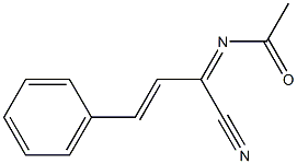 N-[(2E)-1-Cyano-3-phenyl-2-propen-1-ylidene]acetamide Struktur