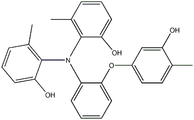 N,N-Bis(2-hydroxy-6-methylphenyl)-2-(3-hydroxy-4-methylphenoxy)benzenamine Struktur