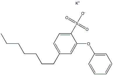 4-Heptyl-2-phenoxybenzenesulfonic acid potassium salt Struktur