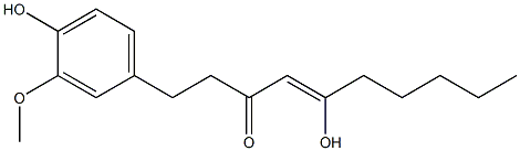 (6Z)-10-(4-Hydroxy-3-methoxyphenyl)-6-hydroxy-6-decen-8-one Struktur