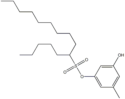 6-Pentadecanesulfonic acid 3-hydroxy-5-methylphenyl ester Struktur