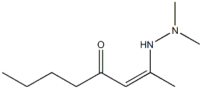 (Z)-2-(2,2-Dimethylhydrazino)-2-octen-4-one Struktur