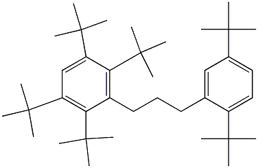 1-(2,3,5,6-Tetra-tert-butylphenyl)-3-(2,5-di-tert-butylphenyl)propane Struktur