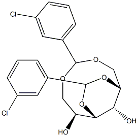 1-O,6-O:2-O,4-O-Bis(3-chlorobenzylidene)-L-glucitol Struktur