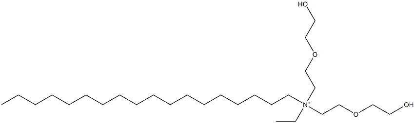 N-Ethyl-N,N-bis[2-(2-hydroxyethoxy)ethyl]-1-octadecanaminium Struktur