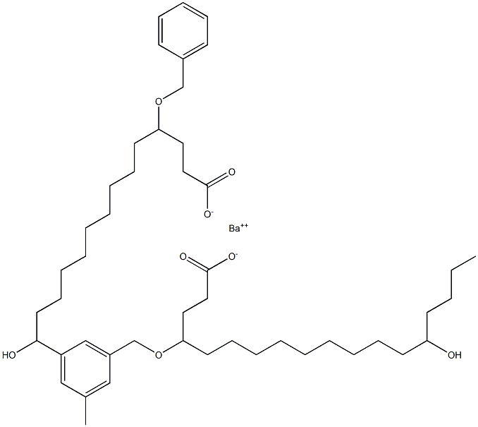 Bis(4-benzyloxy-14-hydroxystearic acid)barium salt Struktur