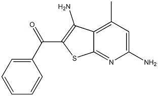 2-Benzoyl-4-methylthieno[2,3-b]pyridine-3,6-diamine Struktur