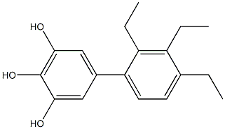 5-(2,3,4-Triethylphenyl)benzene-1,2,3-triol Struktur