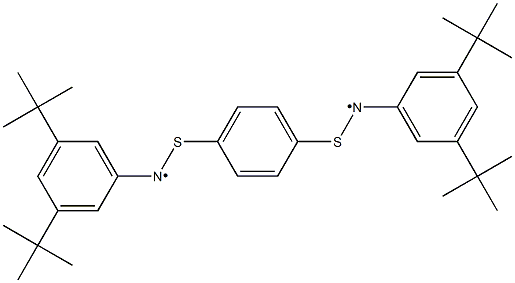 N,N'-Bis(3,5-ditert-butylphenyl)[(1,4-phenylenebisthio)diaminyl radical] Struktur