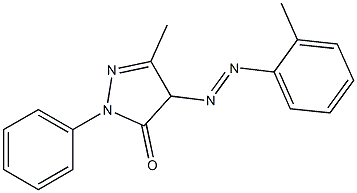 1-Phenyl-3-methyl-4-[(2-methylphenyl)azo]-5(4H)-pyrazolone Struktur