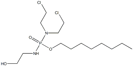 N,N-Bis(2-chloroethyl)-N'-(2-hydroxyethyl)diamidophosphoric acid octyl ester Struktur