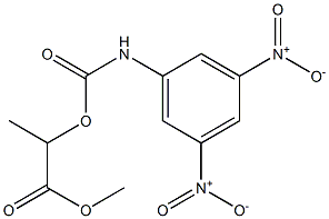 2-(3,5-Dinitrophenylaminocarbonyloxy)propanoic acid methyl ester Struktur