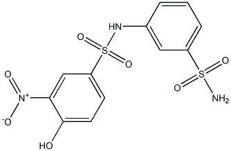 m-(4-Hydroxy-3-nitrophenylsulfonylamino)benzenesulfonamide Struktur