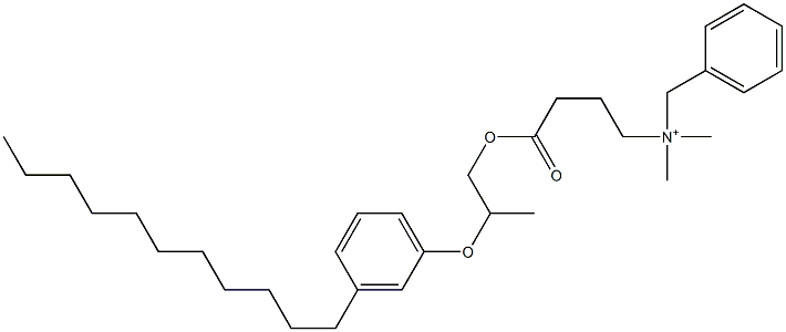 N,N-Dimethyl-N-benzyl-N-[3-[[2-(3-undecylphenyloxy)propyl]oxycarbonyl]propyl]aminium Struktur