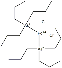 Bis(tripropylarsonio)palladium(IV) dichloride Struktur