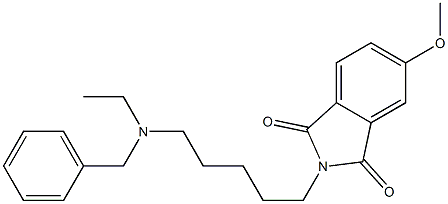 N-[5-(Ethylbenzylamino)pentyl]-5-(methoxy)phthalimide Struktur